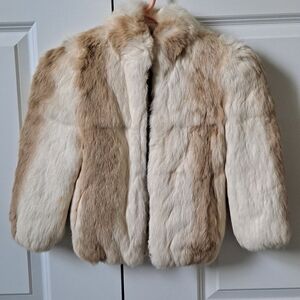 Little Girls Rabbit Fur Jacket